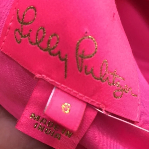 Lilly Pulitzer Lillyanne Flutter Sleeve dress Aura pink days bloom eyelet 6 New - Picture 8 of 11